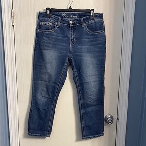 Blue Ankle Cropped Jeans with Classic Style